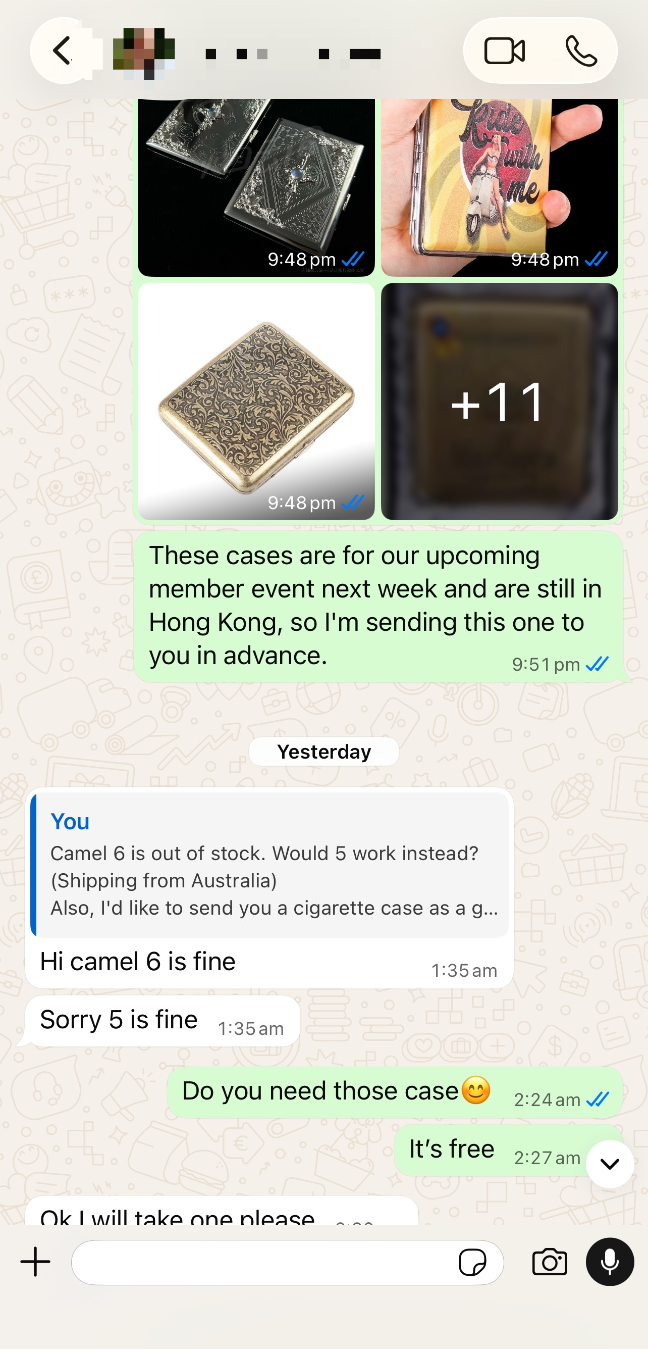 Customer WhatsApp conversation 5