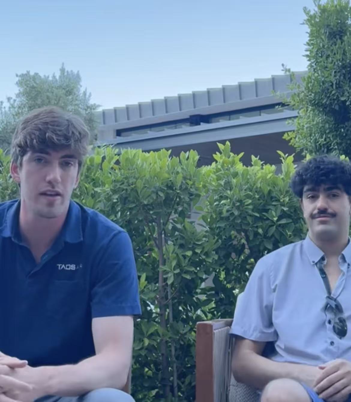 Chatting with a mate outside